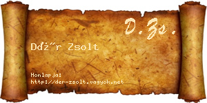 Dér Zsolt névjegykártya